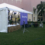 Bloomberg Location Work - On location in Boca Raton, FL for Bloomberg. 3 camera live switch of talent and guest uplinked to NY. We provided gear, grip, lighting, uplink, generator and crew. We do several of these a year around the Southeast.